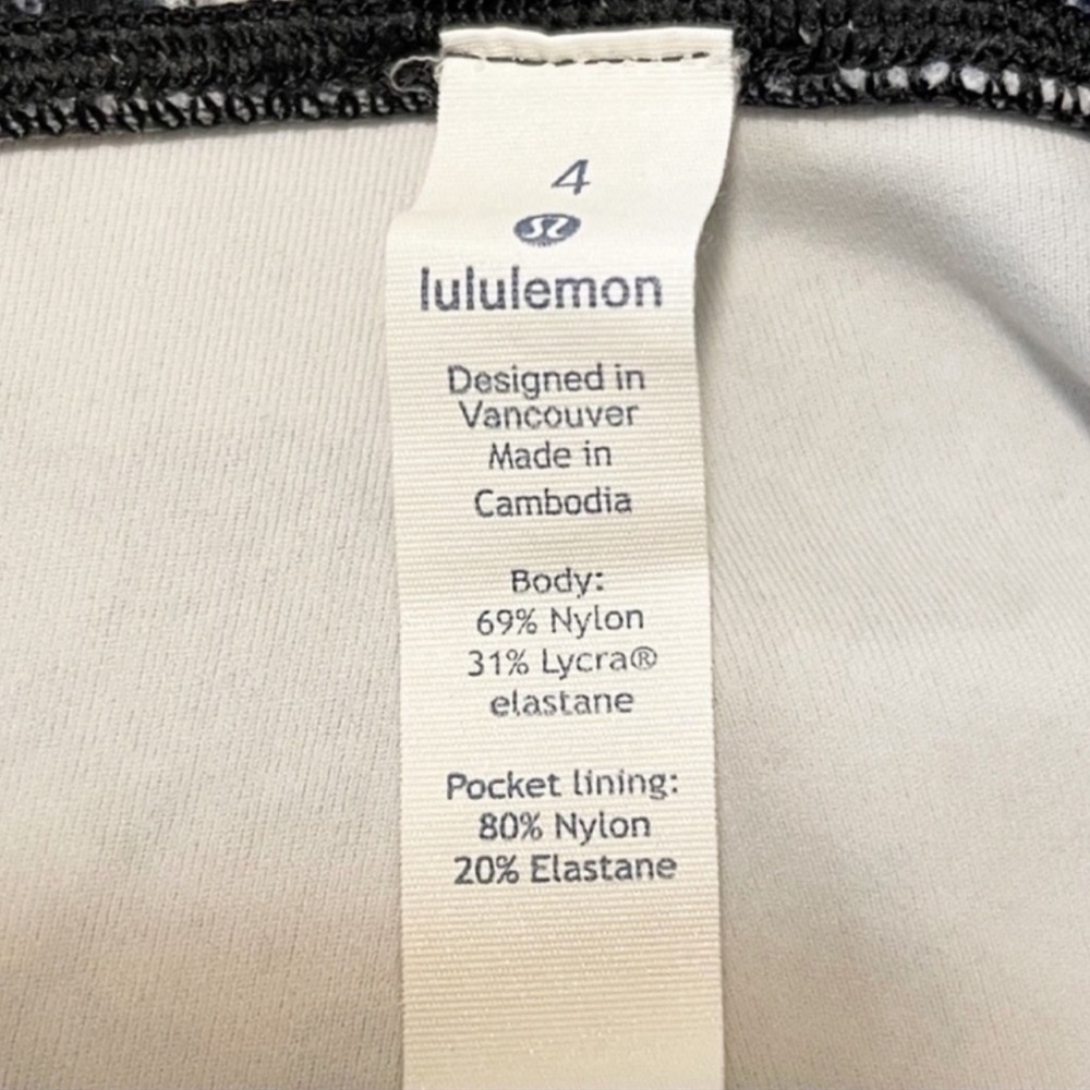 Lululemon Spring Bloom Speed Up Crop 4 Multi Black - Picture 4 of 6